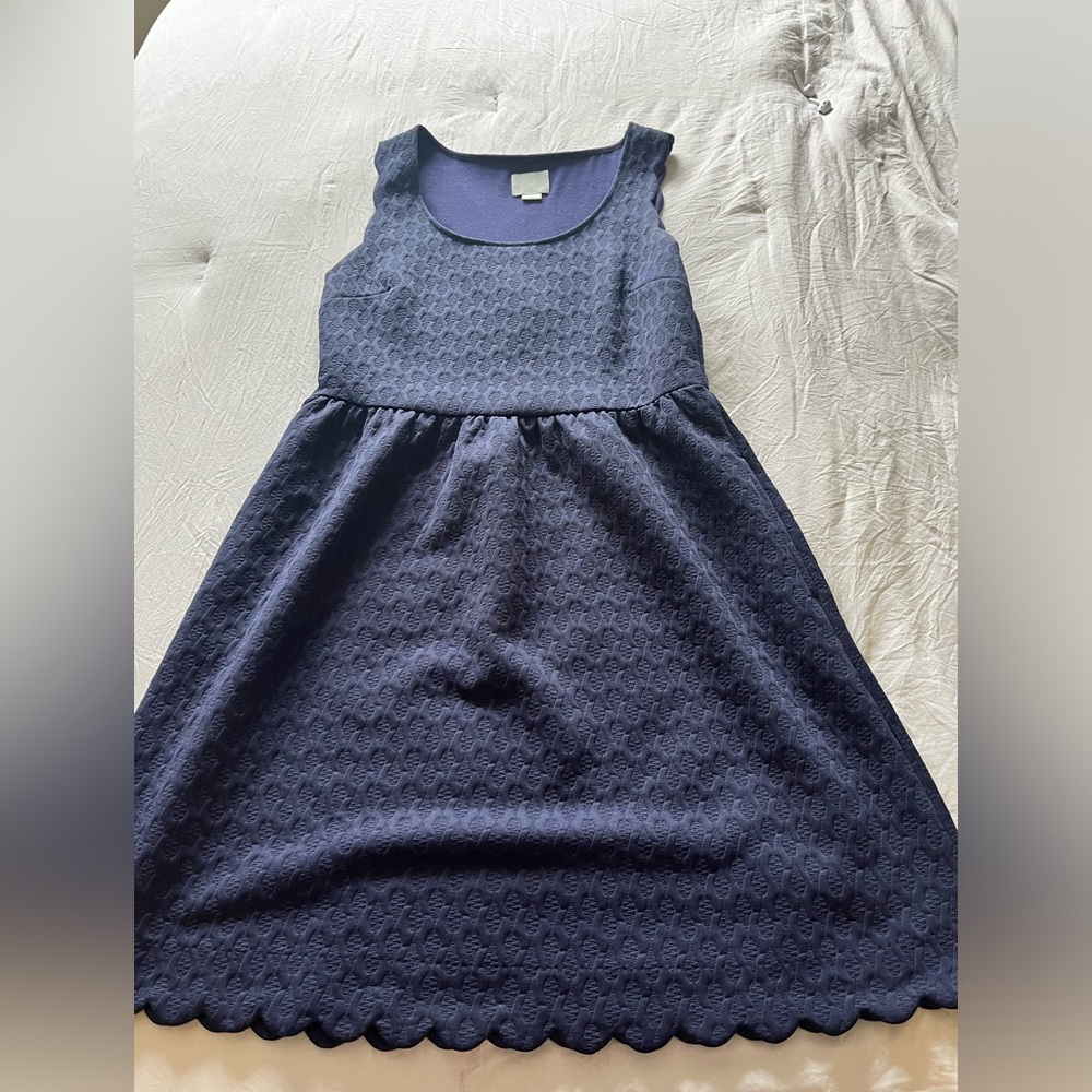 Anthropologie Maeve Navy Blue Dress